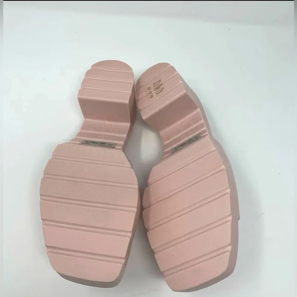 👡NIB Aqua Jelly Block Heel Slide Sandals👡 - Picture 7 of 9